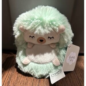 Slumberkins Hedgehog Mint Green Plush Stuffed Animal HHGM-Mint NEW HTF colour